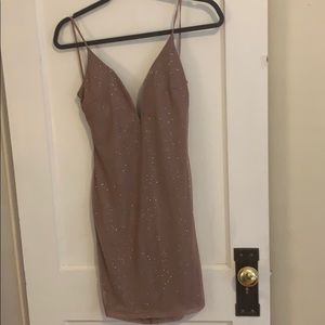 Sparkly deep cut dress